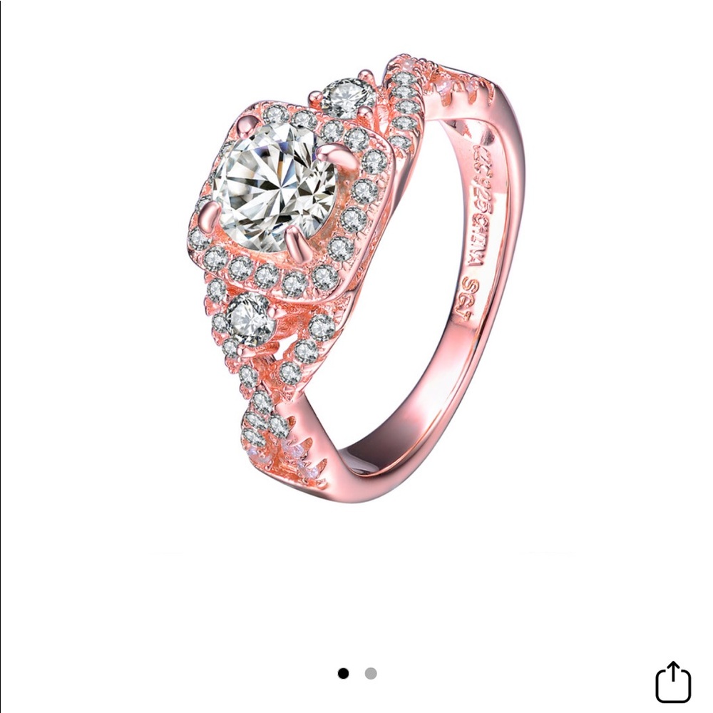 Rose gold ladies ring